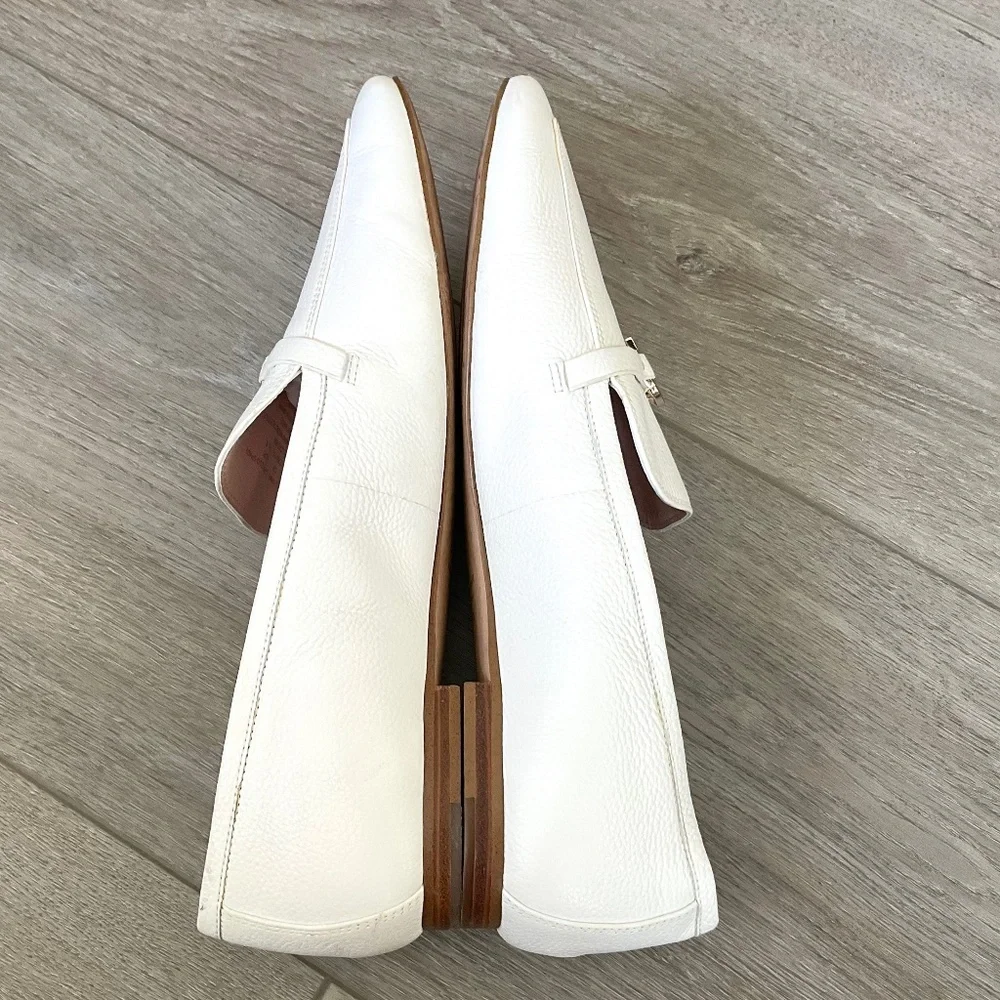 KATE SPADE Cape Cod Spade White Leather Loafers Size 11 EUC